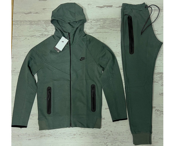  Мъжки спортен екип Nike Tracksuit Tech Fleece Green New model